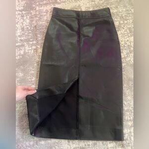 Babatan Leather Style Long Skirt